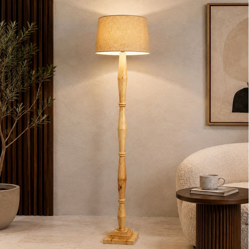 Elfin Bamboo Floor Lamp - Beige
