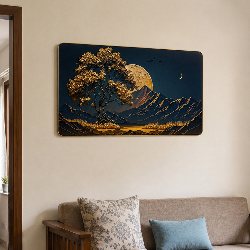 Tree of Tranquility Resin Wall Art With Frame - Small