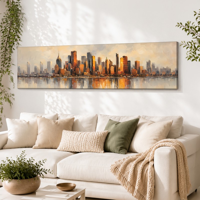 Urban Radiance Canvas Wall Painting